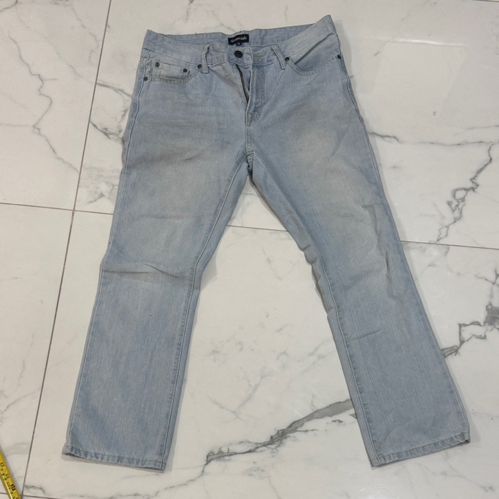 Aeropostale Men's Light Blue Straight Jeans